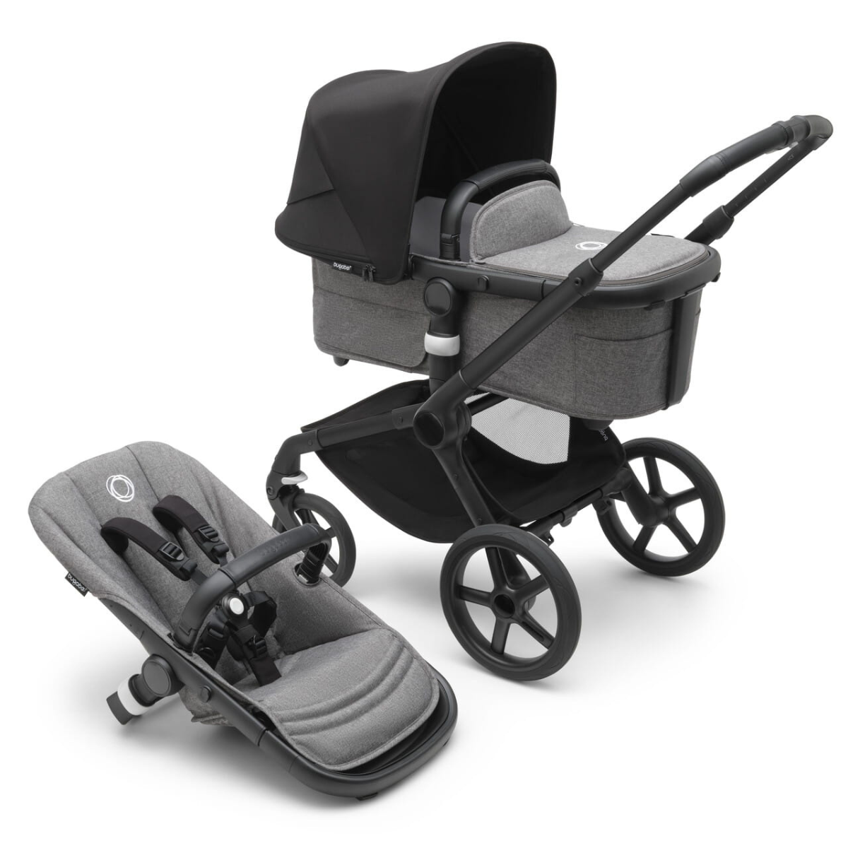 Bugaboo Fox5 Baza wózka 2w1 bez budki Graphite/Grey Melange