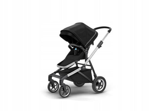 Thule Sleek Wózek spacerowy 3w1 zestaw z gondolą Midnight Black on Aluminum