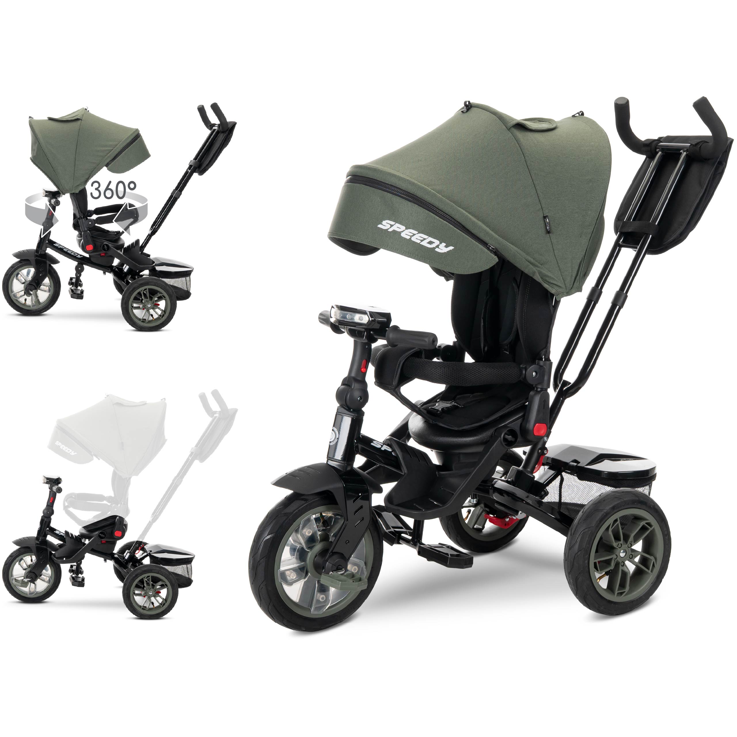 Lorelli Speedy Air - rowerek trójkołowy | Green