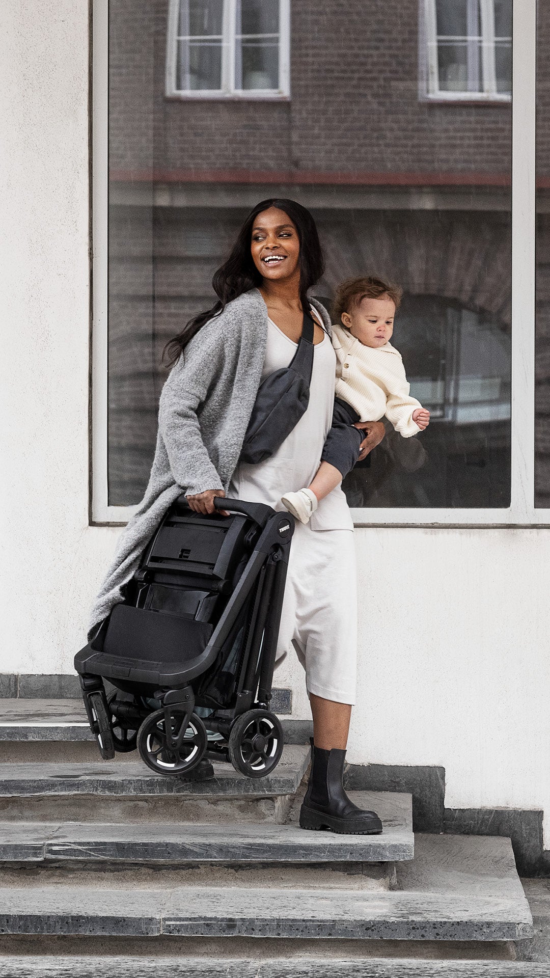 Thule Shine Wózek miejski 3w1 Grey Melange on Aluminum