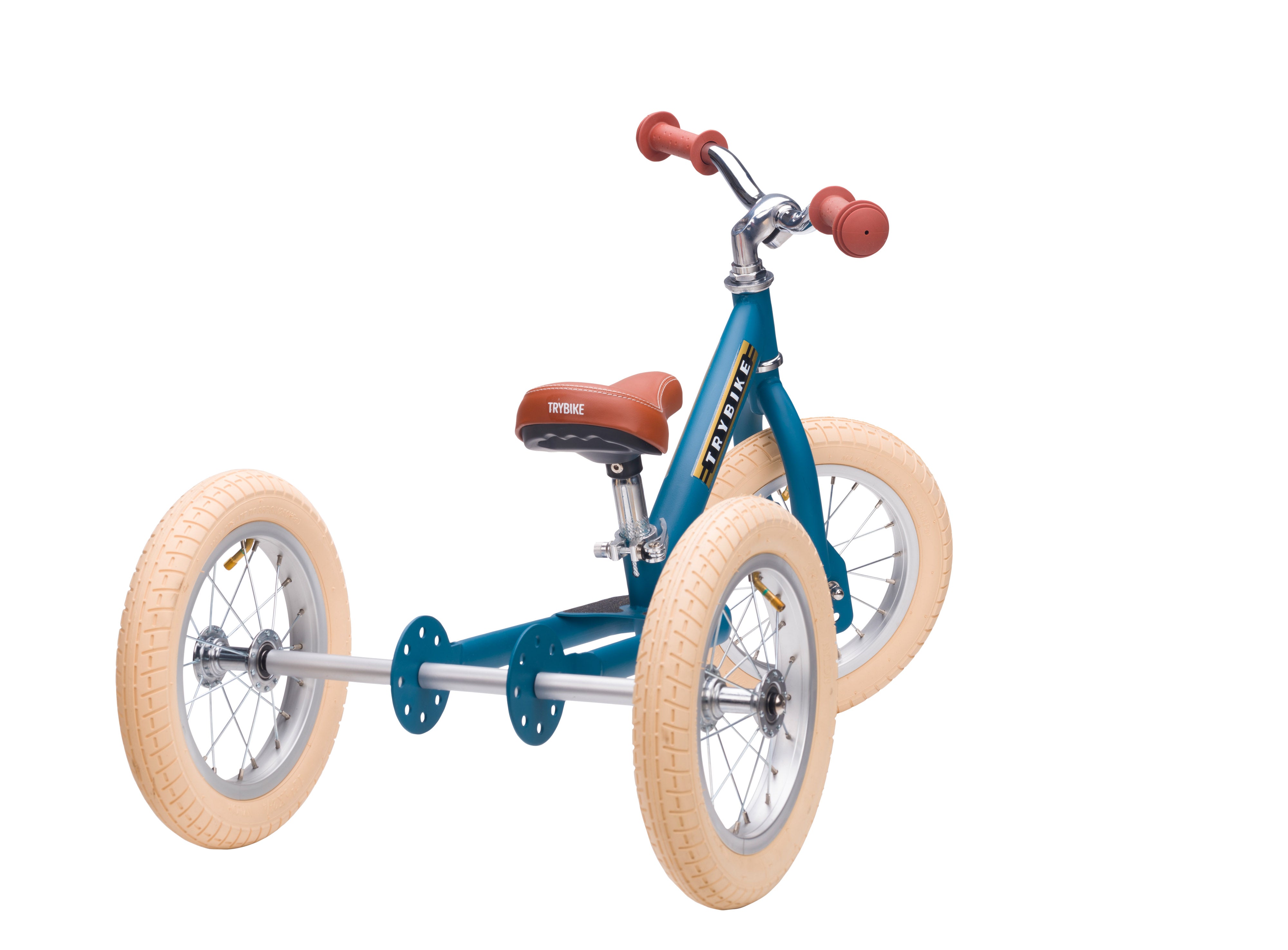 Pierwszy rowerek trójkołowy dziecięcy biegowy 2w1 niebieski balans Trybike