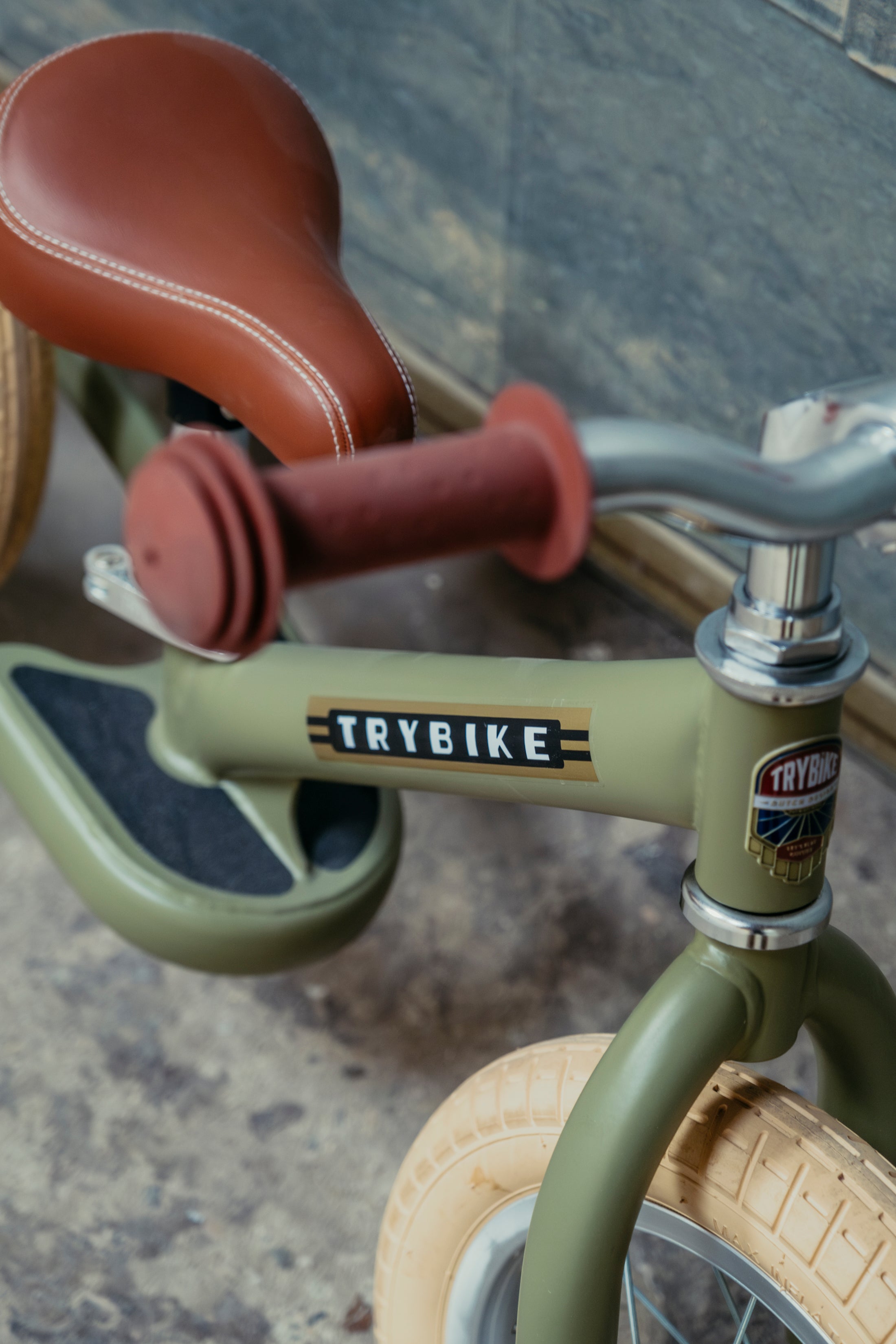 Pierwszy rower biegowy balansujący dziecięcy zielony dla dzieci Trybike