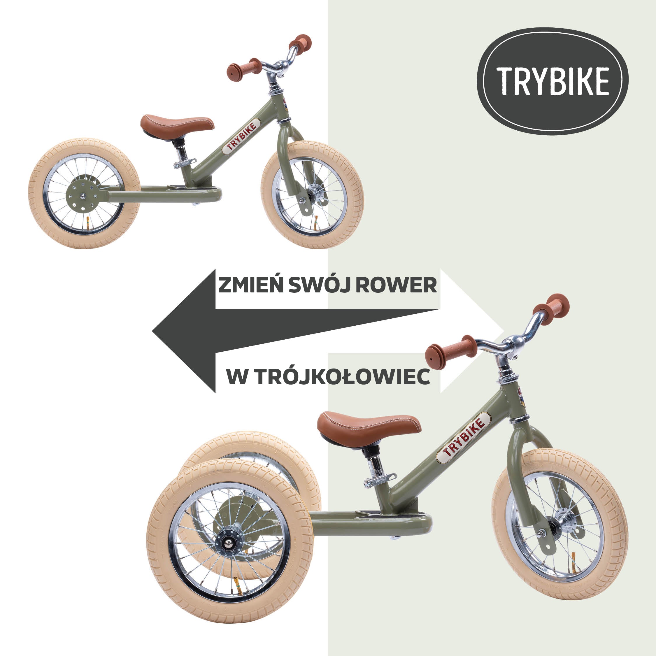 Pierwszy rower biegowy balansujący dziecięcy czarny dla dzieci Trybike