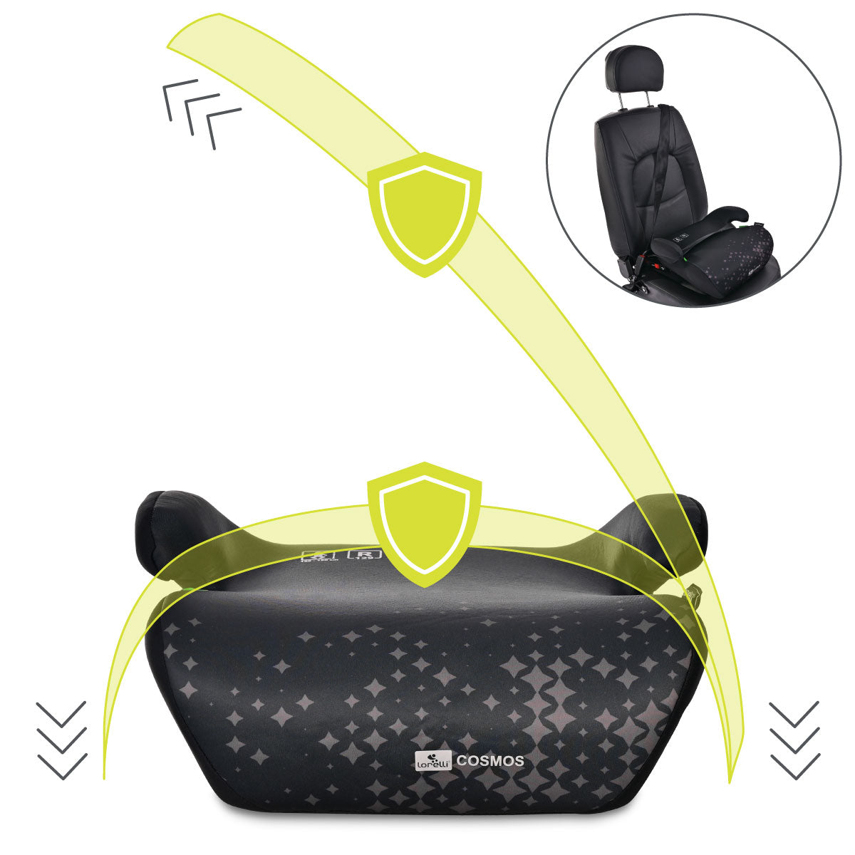 Lorelli Cosmos - podstawka samochodowa ISOFIX 125-150cm | Black.