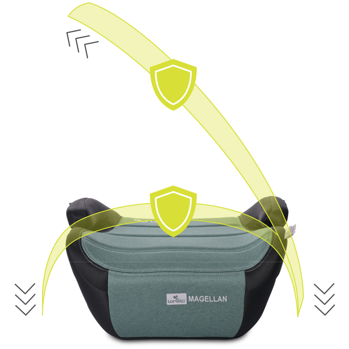 Lorelli Magellan - podstawka samochodowa 125-150cm | Black Green Pine.