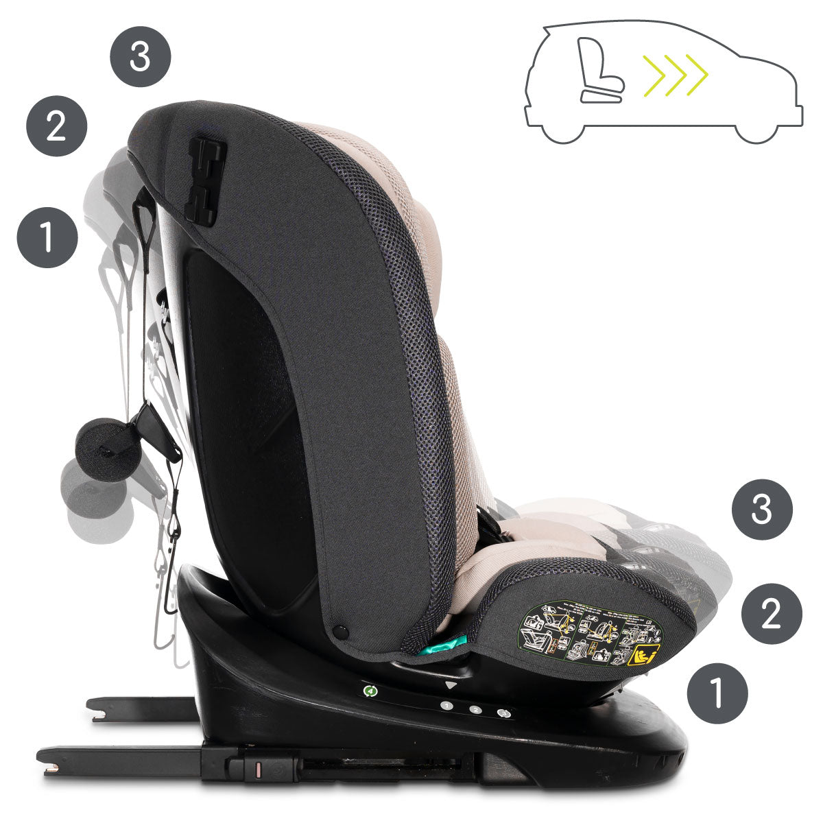 Lorelli Imola - fotelik i-Size 40-150 cm ISOFIX 360 | Grey.