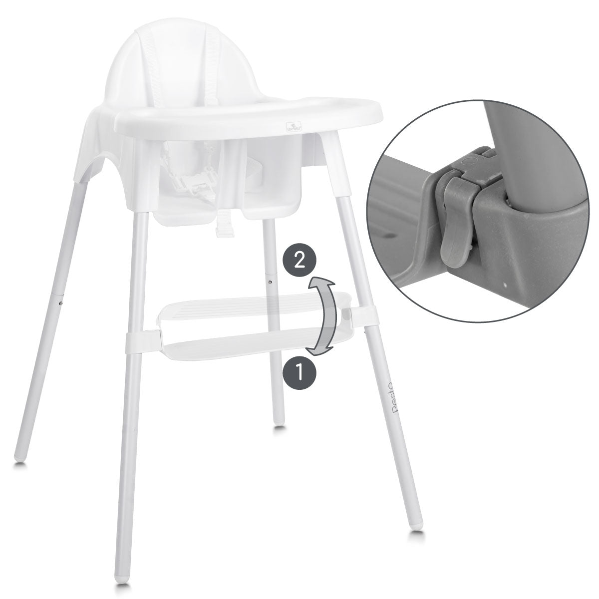 Lorelli Pesto - krzesełko do karmienia | White.