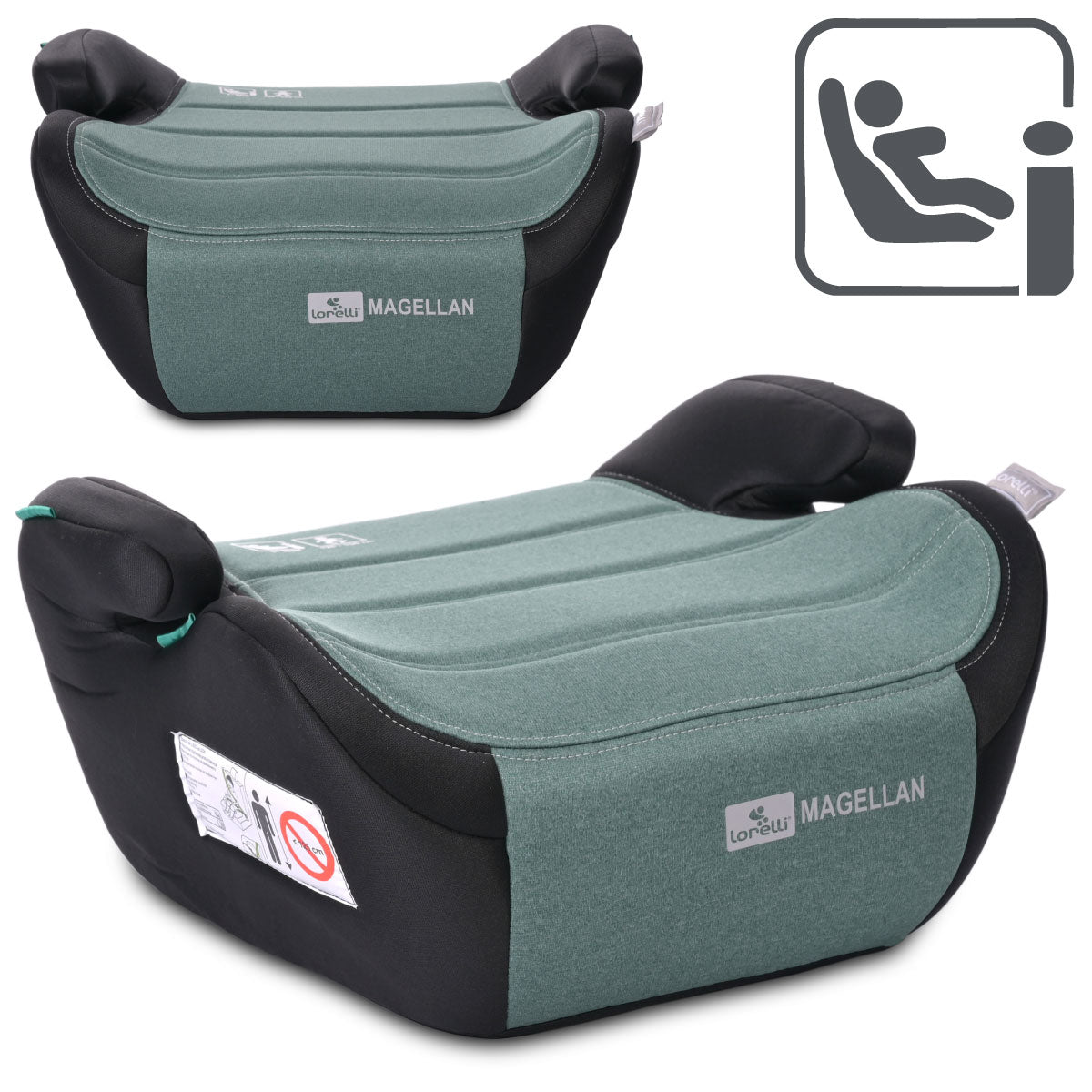 Lorelli Magellan - podstawka samochodowa 125-150cm | Black Green Pine.