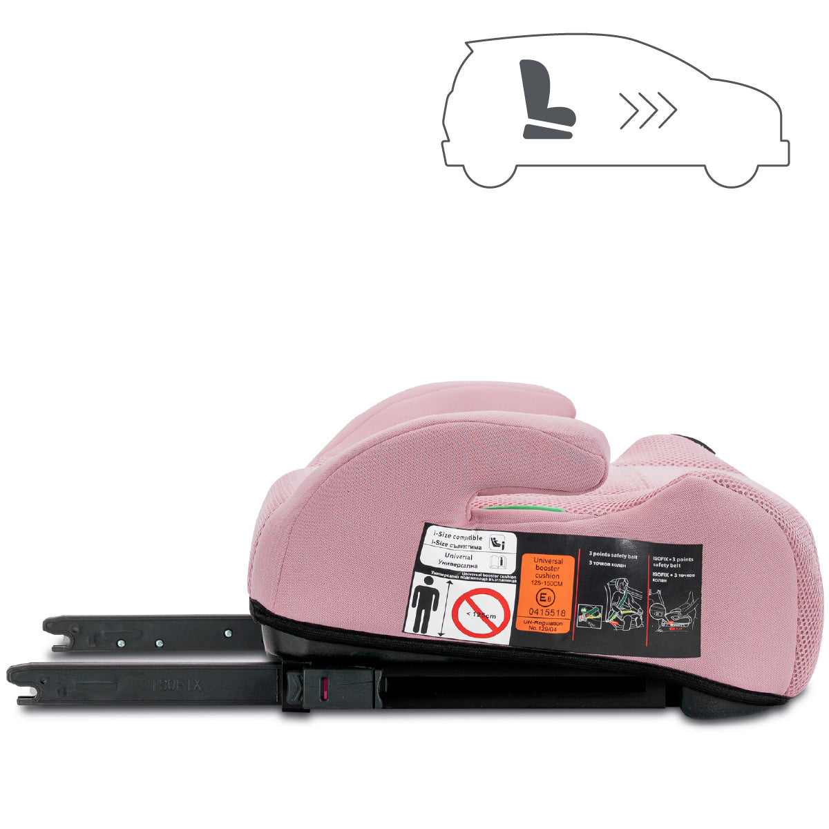 Lorelli Zen - podkładka, podwyższenie ISOFIX 125-150cm | Rose