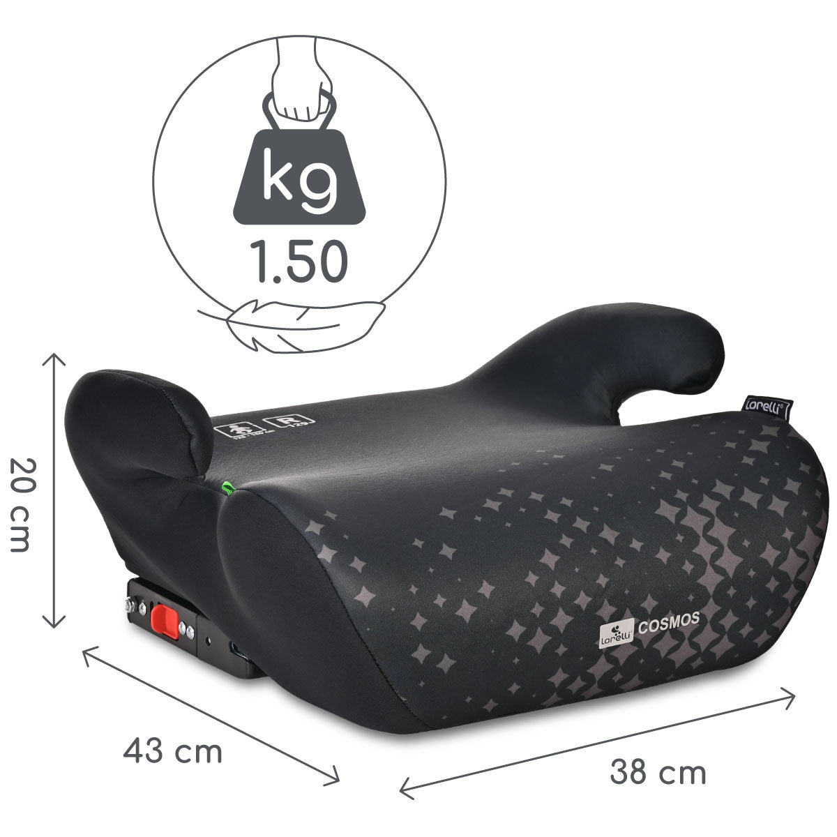Lorelli Cosmos - podstawka samochodowa ISOFIX 125-150cm | Black.