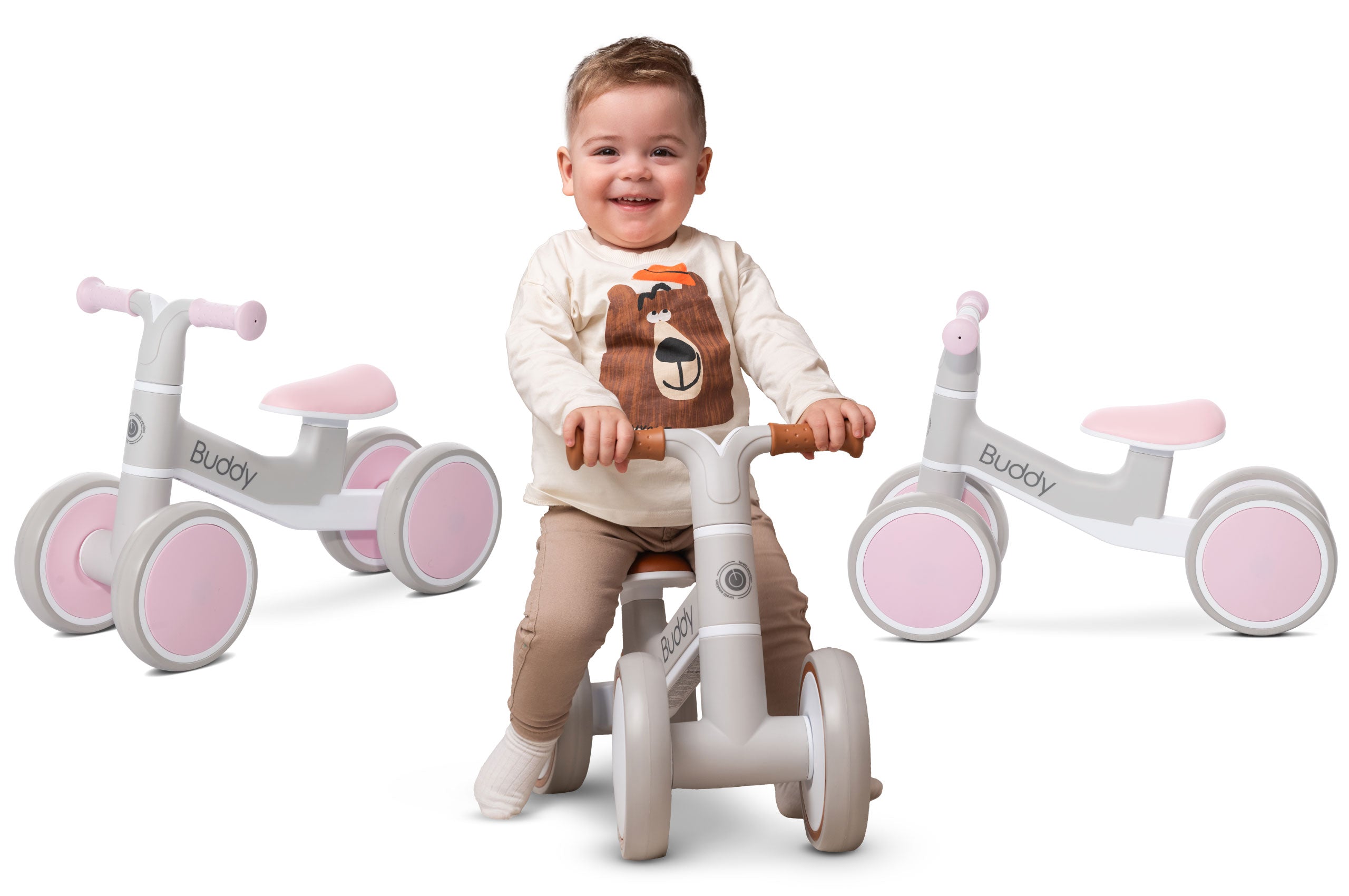 Lorelli Buddy - jeździk, rowerek biegowy | Pink.