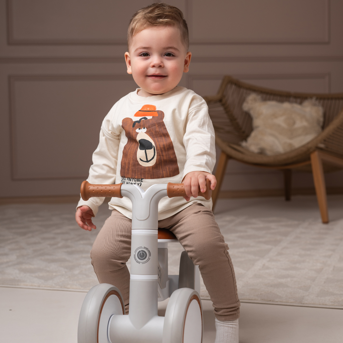 Lorelli Buddy - jeździk, rowerek biegowy | Beige.