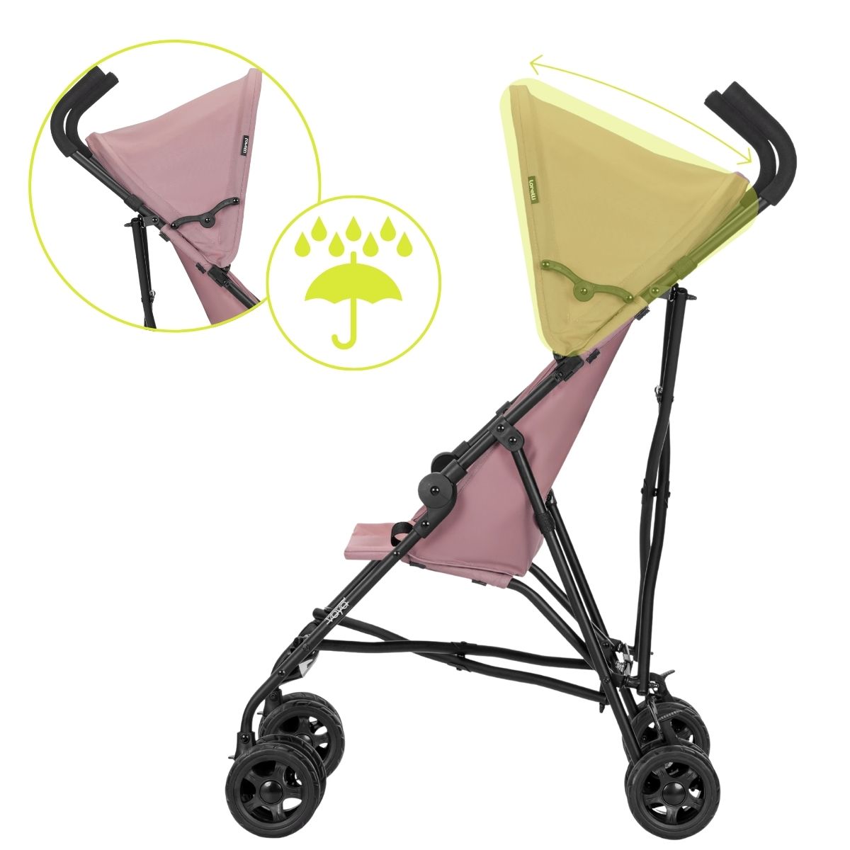 Lorelli Vaya - wózek spacerówka parasolka do 22kg | Rose