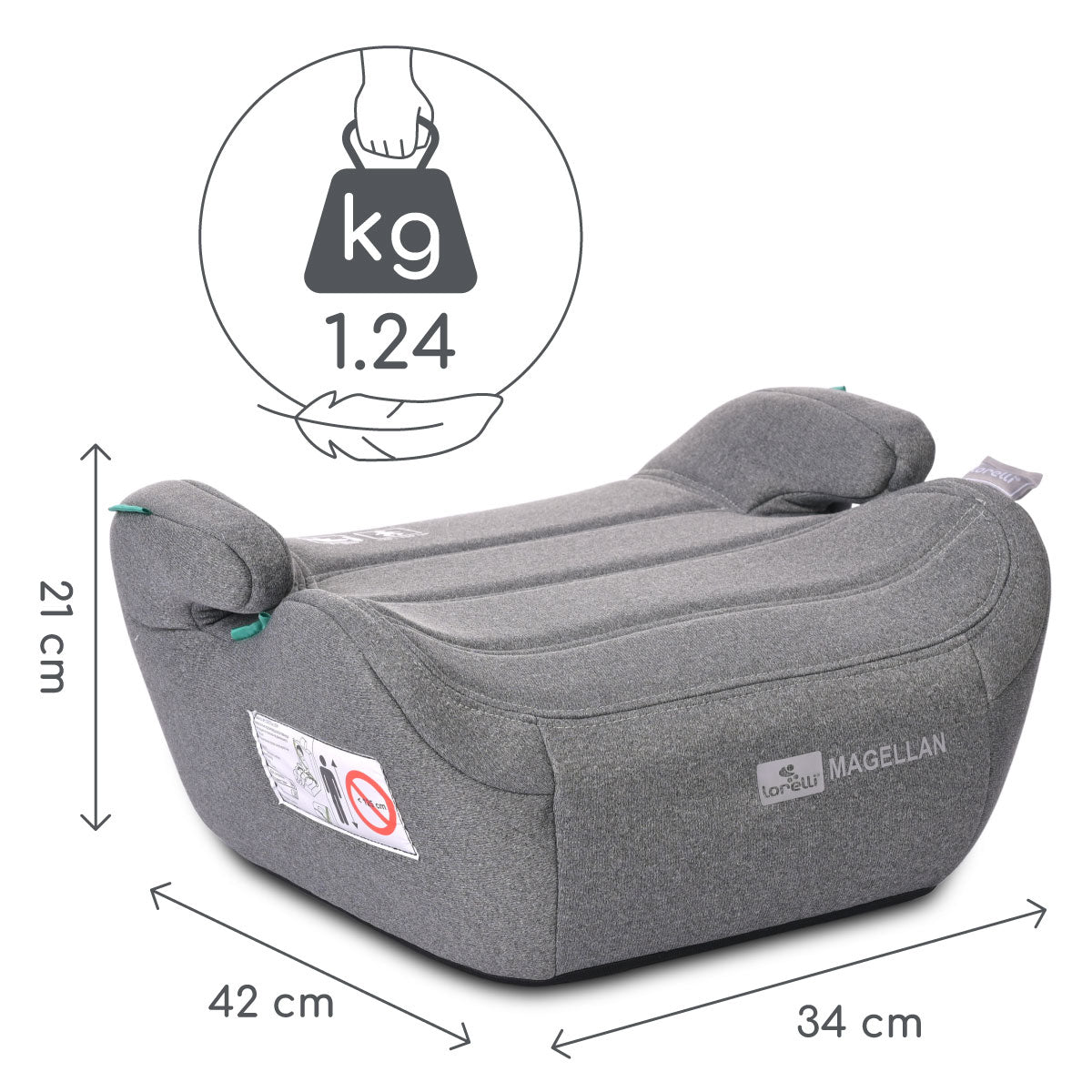 Lorelli Magellan - podstawka samochodowa 125-150cm | Grey.