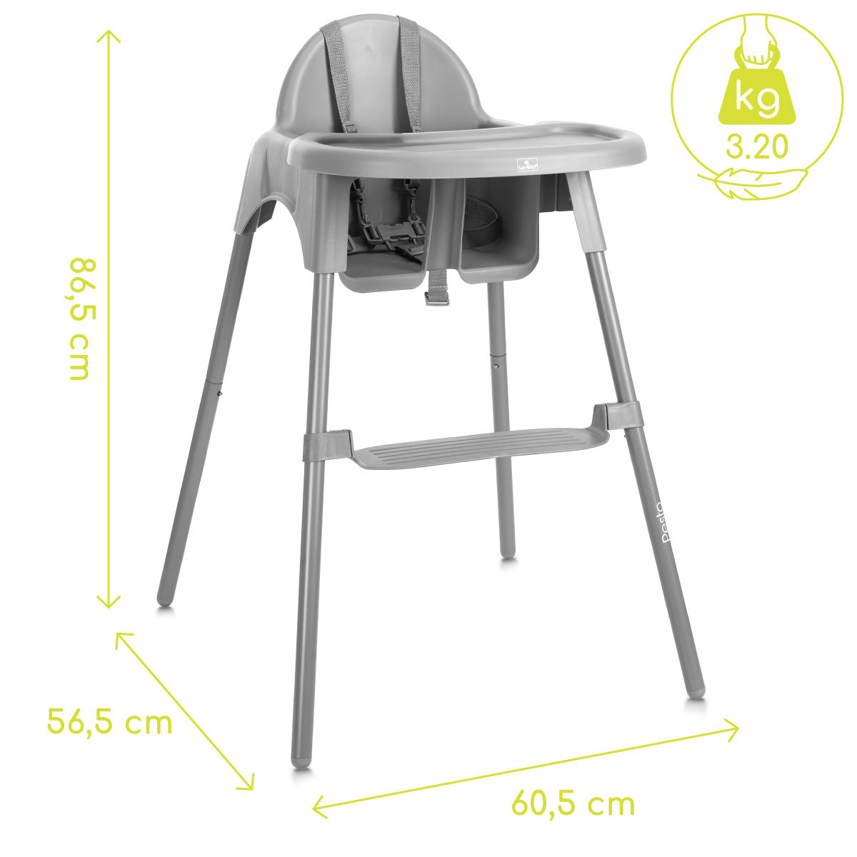 Lorelli Pesto - krzesełko do karmienia | Grey.