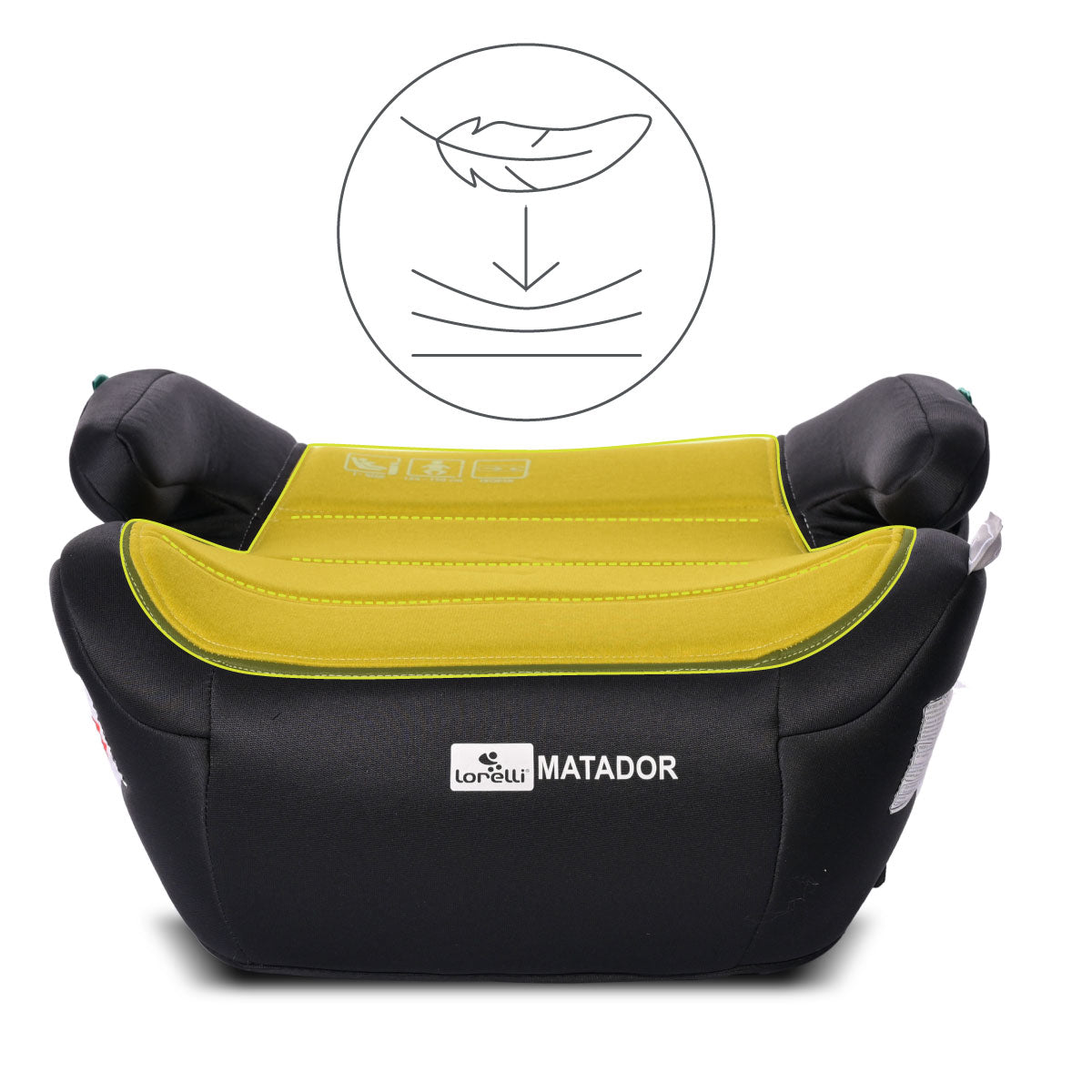 Lorelli Matador - podstawka samochodowa ISOFIX 125-150cm | Lemon Curry.
