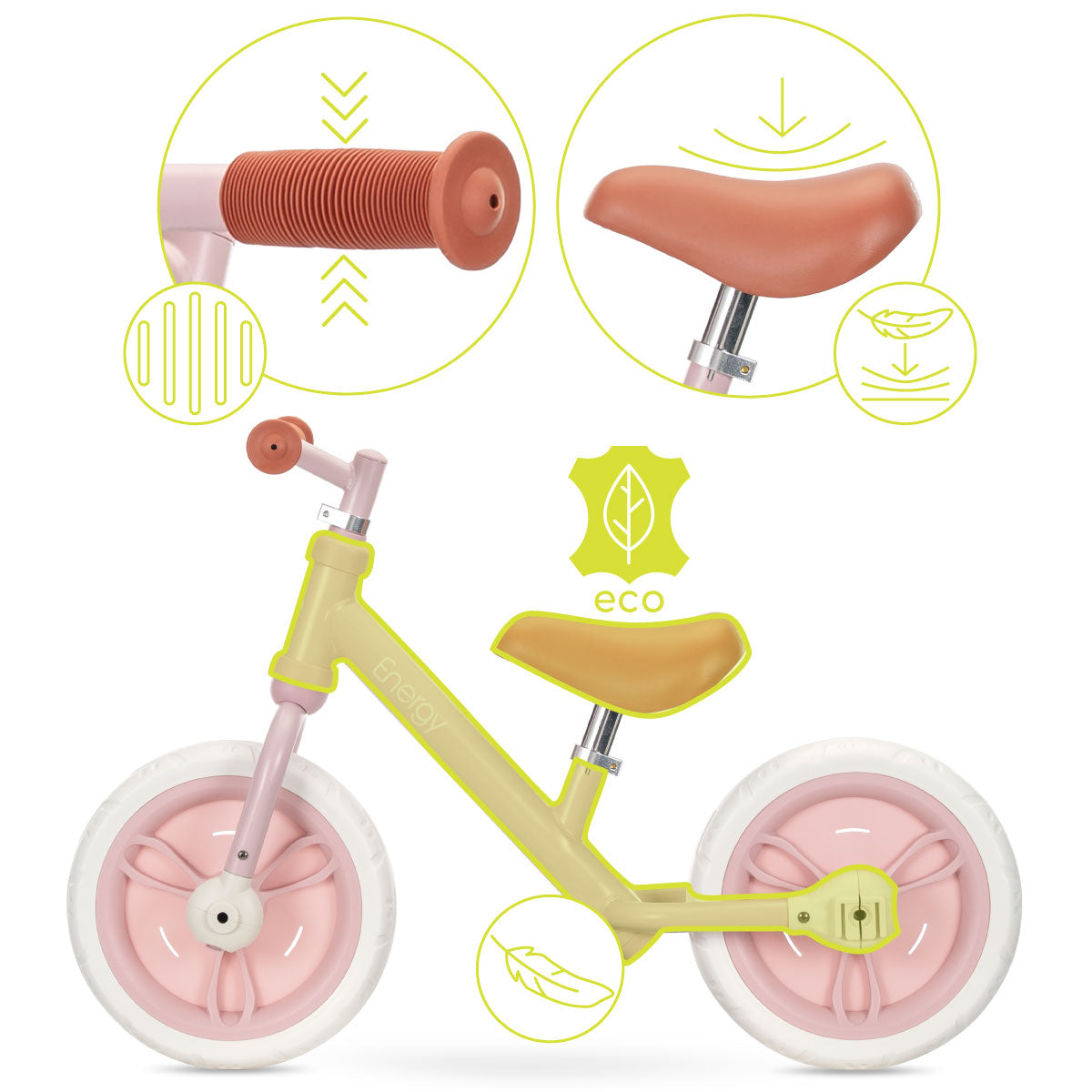 Lorelli Energy - rowerek biegowy 2w1 | Pink.