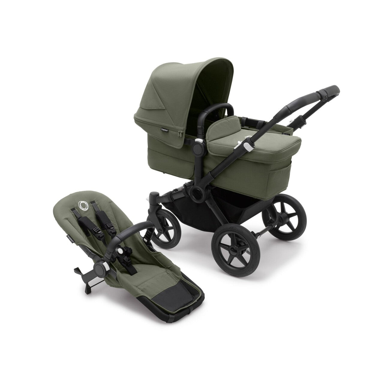 Bugaboo Donkey5 Mono Wielofunkcyjny wózek BLACK/FOREST GREEN-FOREST GREEN