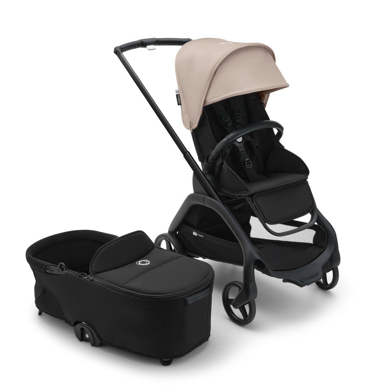 Bugaboo Dragonfly Wózek 2w1 Komplet Black/Desert-Desert