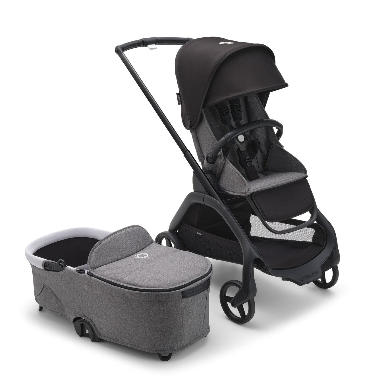 Bugaboo Dragonfly Wózek 2w1 Komplet Black/Dark Cherry