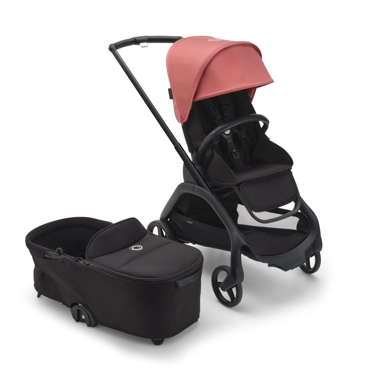 Bugaboo Dragonfly Wózek 2w1 Komplet Black/Dark Cherry