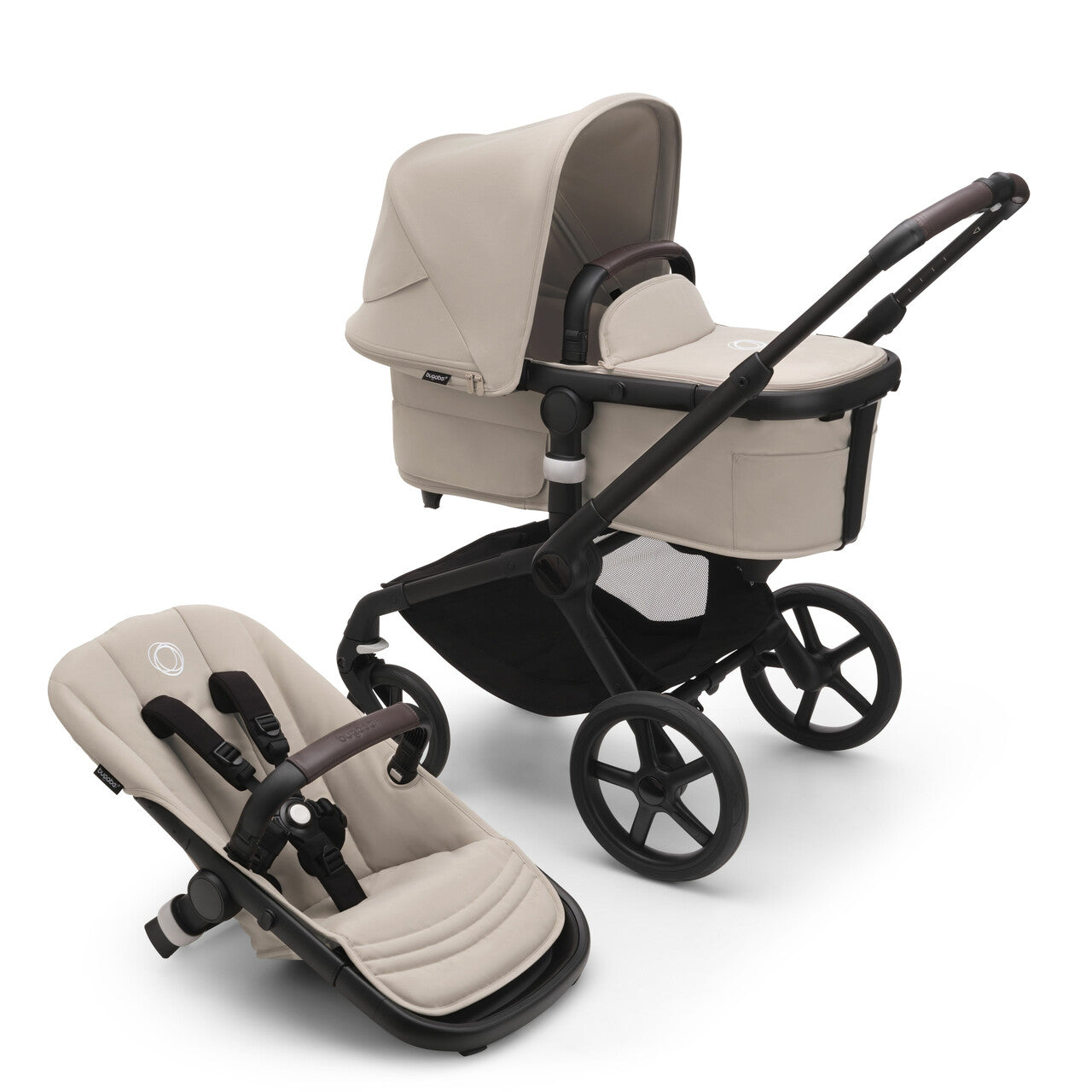 Bugaboo fox5 Wózek 2w1 komplet Black/Desert Taupe-Desert Taupe