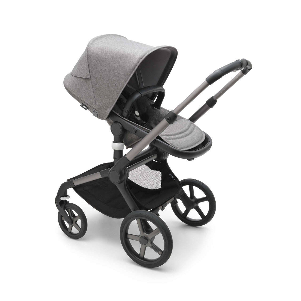 Bugaboo Fox5 Baza Wózka 2w1 bez budki Black/Grey Melange