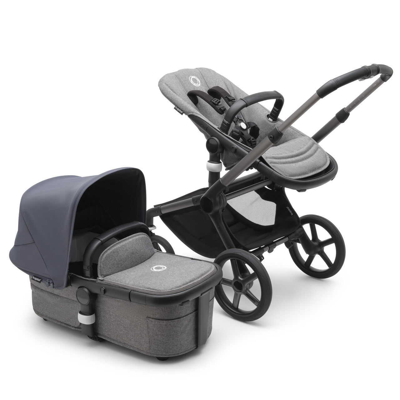 Bugaboo Fox5 Baza Wózka 2w1 bez budki Black/Grey Melange