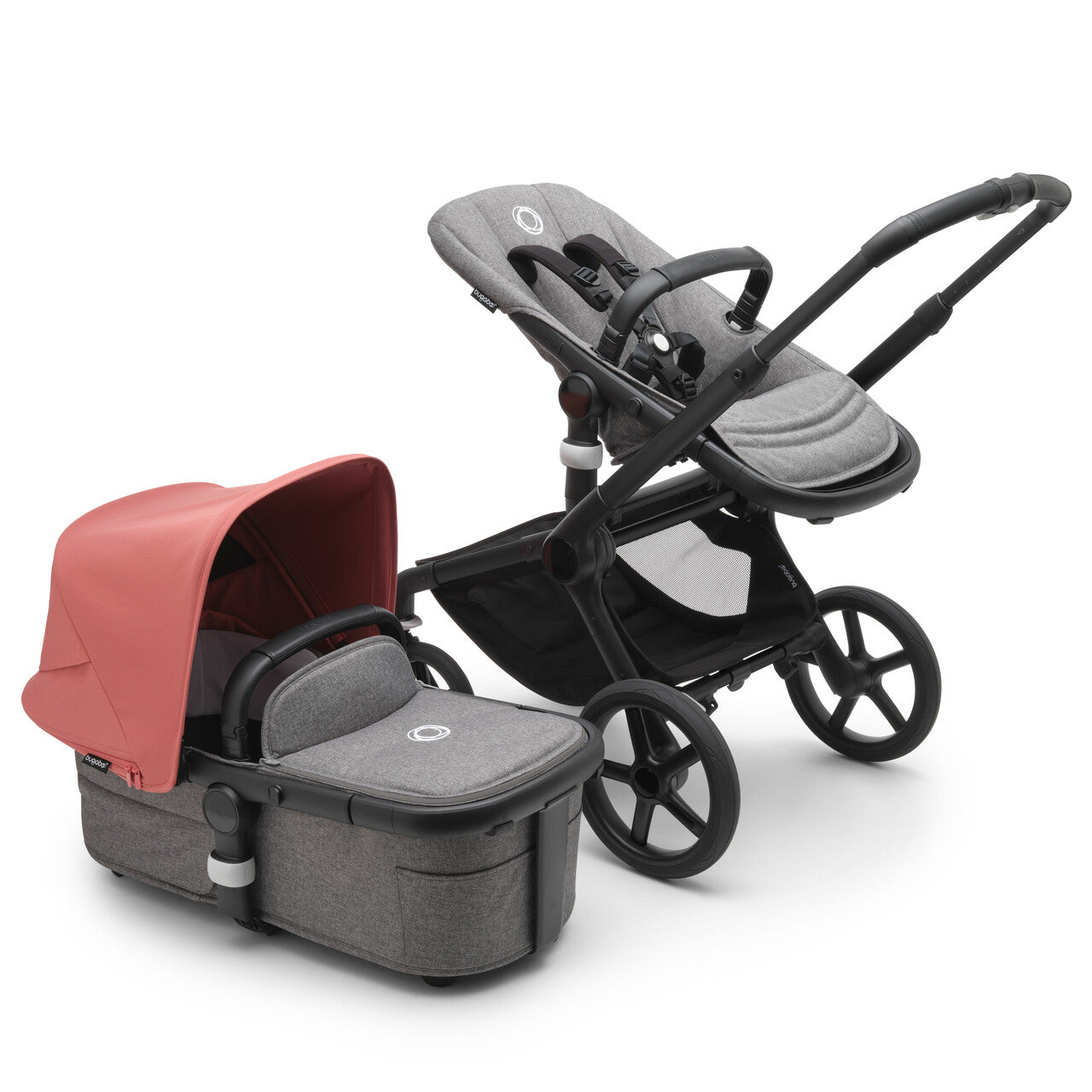 Bugaboo Fox5 Baza Wózka 2w1 bez budki Black/Grey Melange