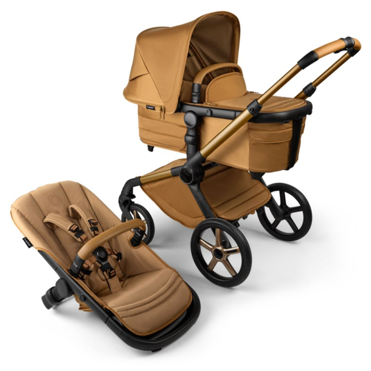 Bugaboo Fox5 Wózek 2w1 Komplet Noir Limited Edition AMBER GLOW