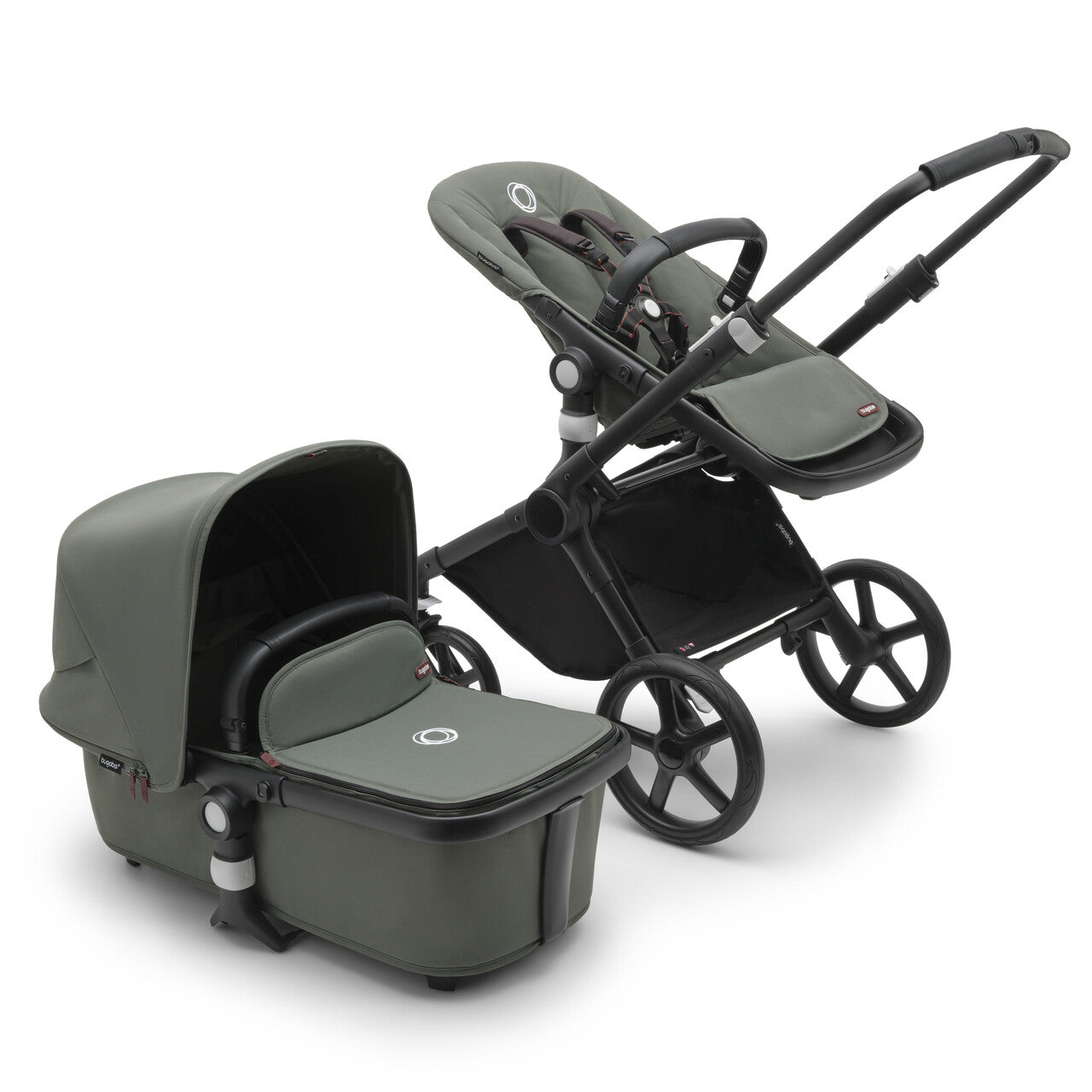 Bugaboo Fox Cub Wózek 2w1 Komplet Black/Forest Green-Forest Green