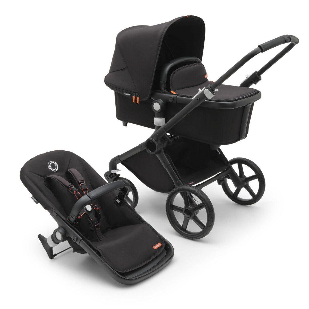 Bugaboo Fox Cub Wózek 2w1 Komplet Black/Midnight Black-Midnight Black