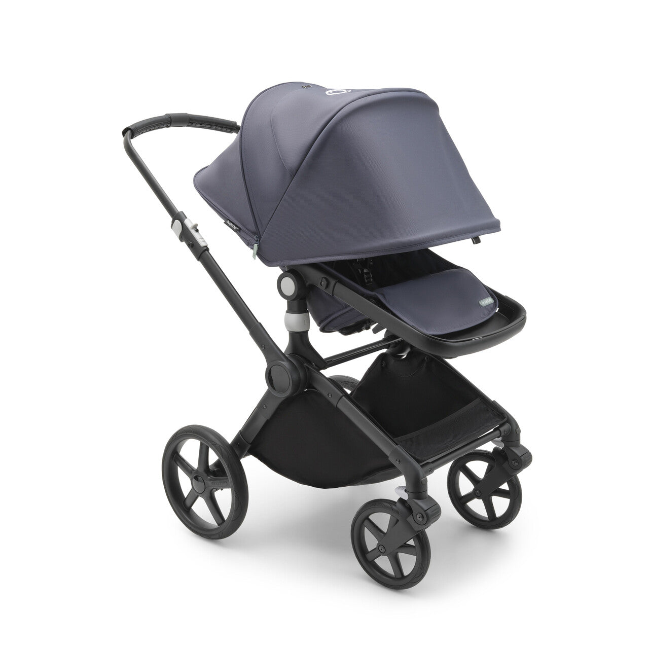 Bugaboo Fox Cub Wózek 2w1 Komplet Black/Stormy Blue-Stormy Blue