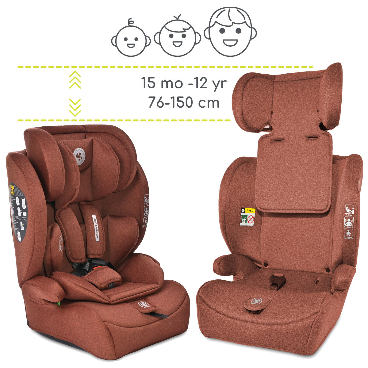 Lorelli Adventure - fotelik i-Size 76-150cm | Ginger.