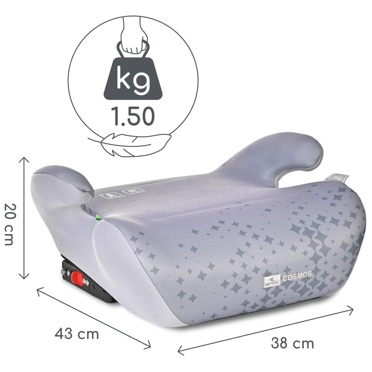 Lorelli Cosmos - podstawka samochodowa ISOFIX 125-150cm | Grey.