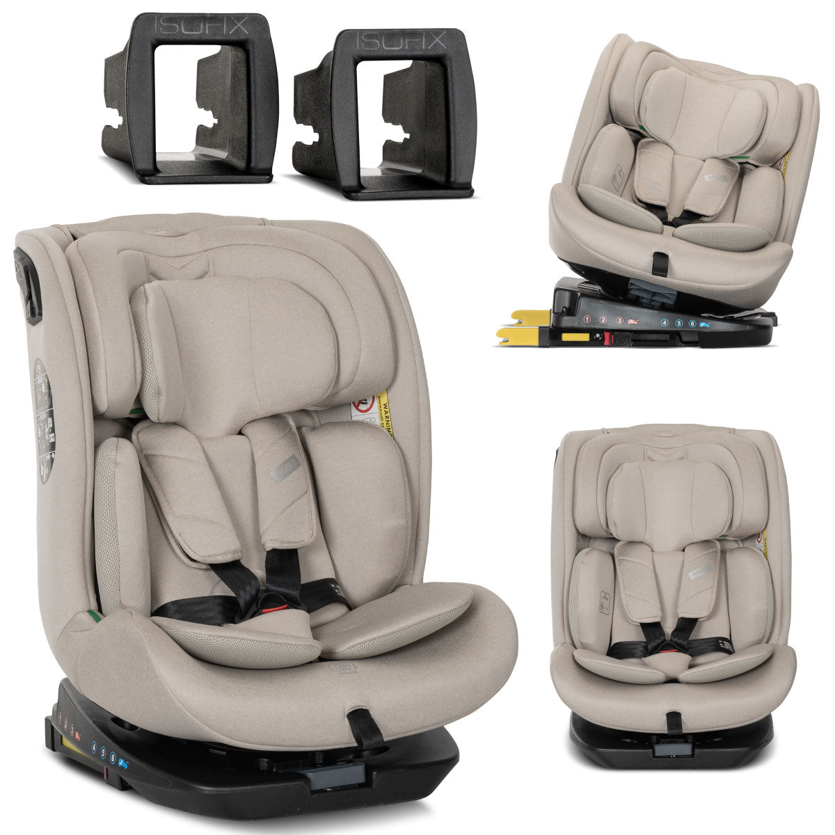 Lorelli Rodeo - fotelik 40-150 cm ISOFIX 360 | Beige.