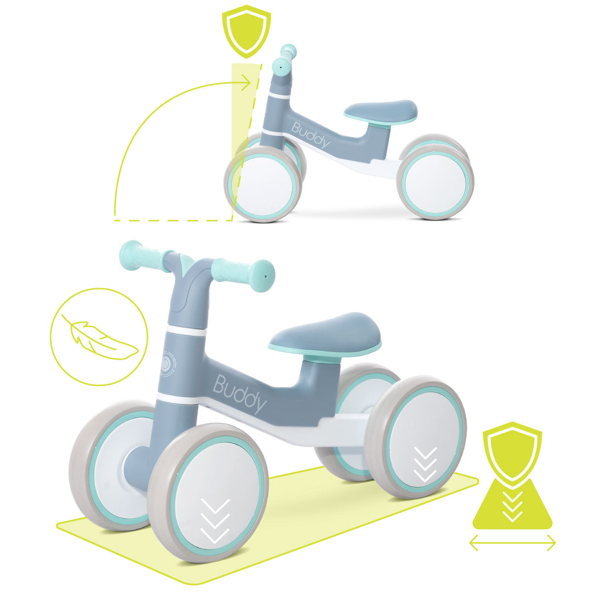 Lorelli Buddy - jeździk, rowerek biegowy | Blue.