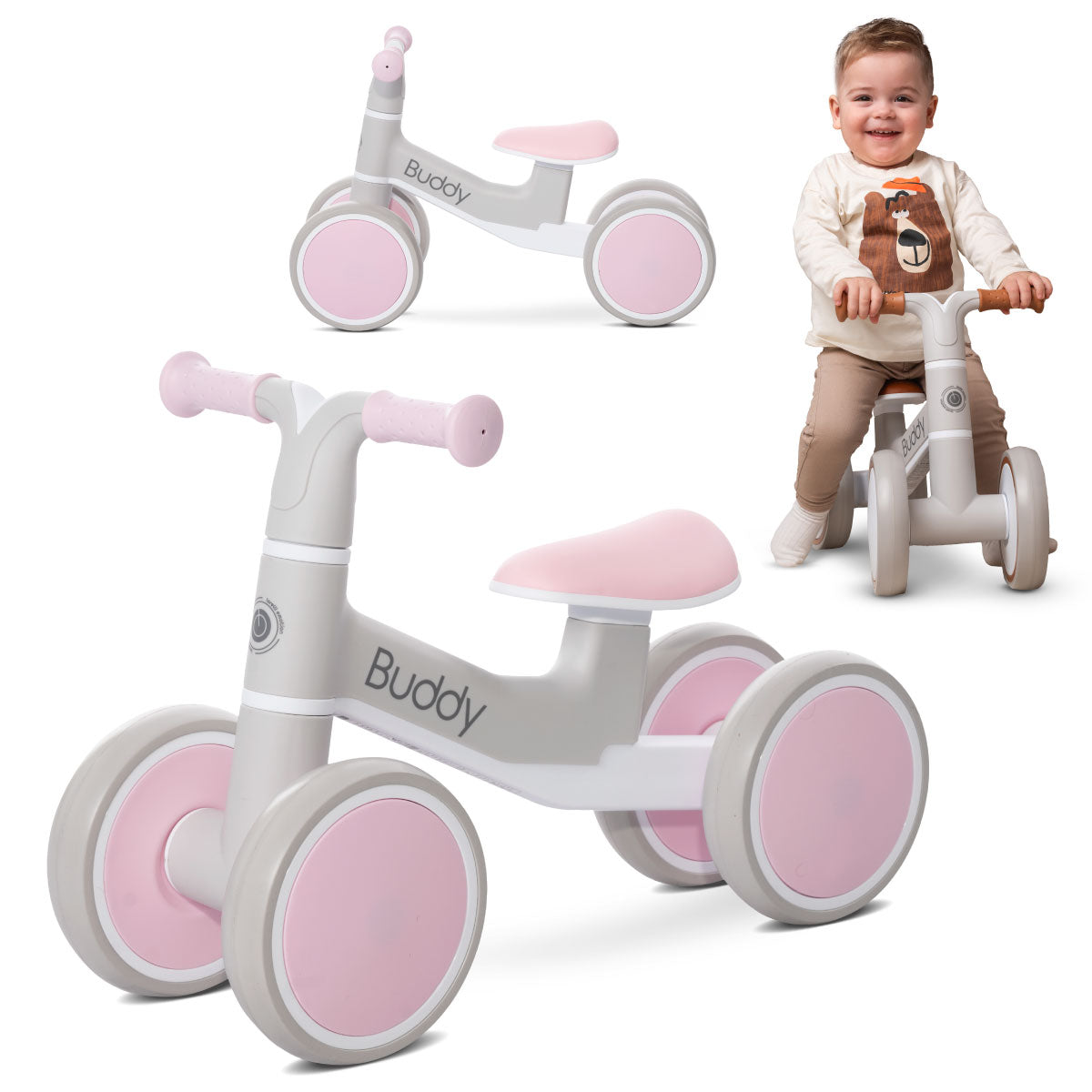 Lorelli Buddy - jeździk, rowerek biegowy | Pink.