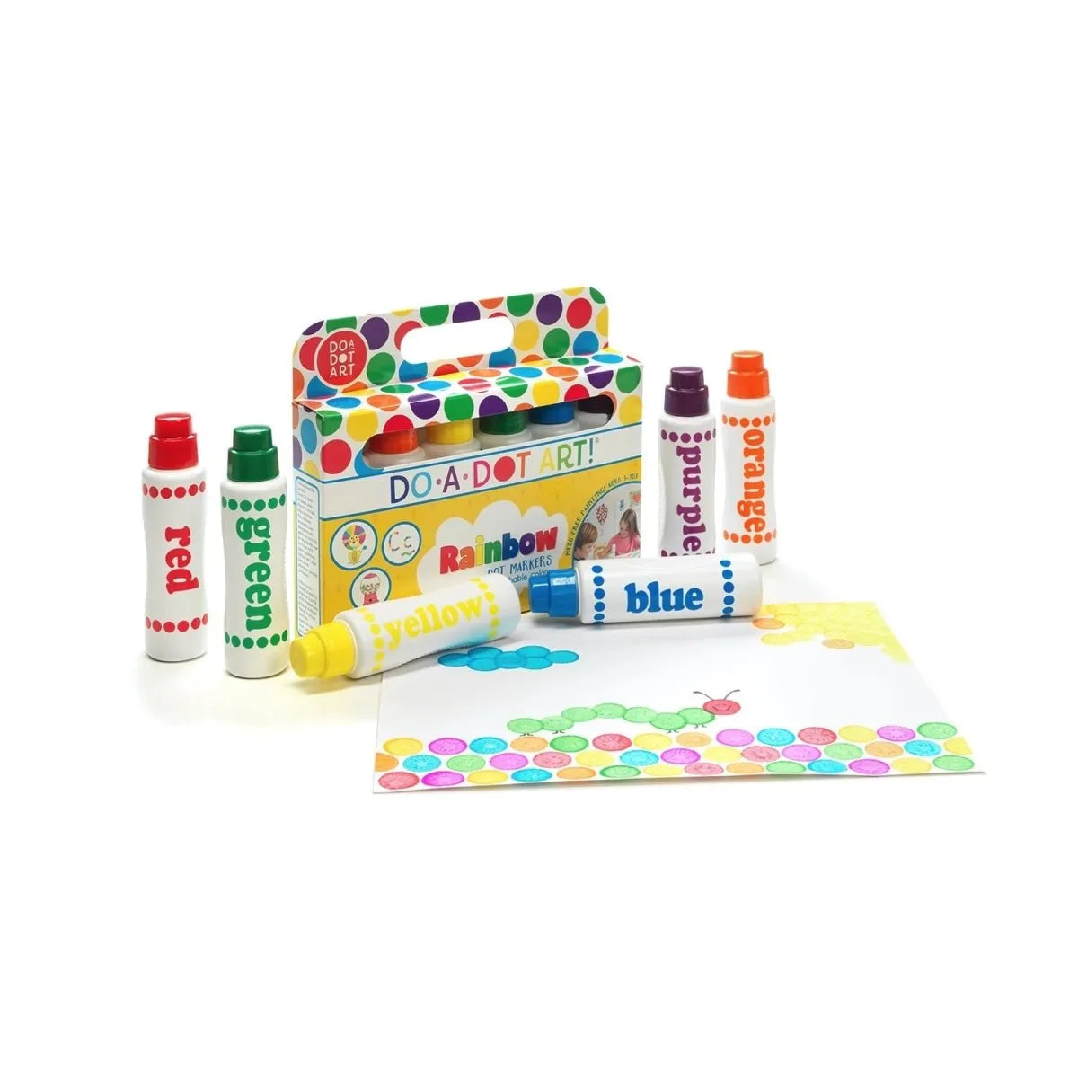 Do - A - Dot Art - duże flamastry kropkowe - kolory tęczy - JasieBasie.pl