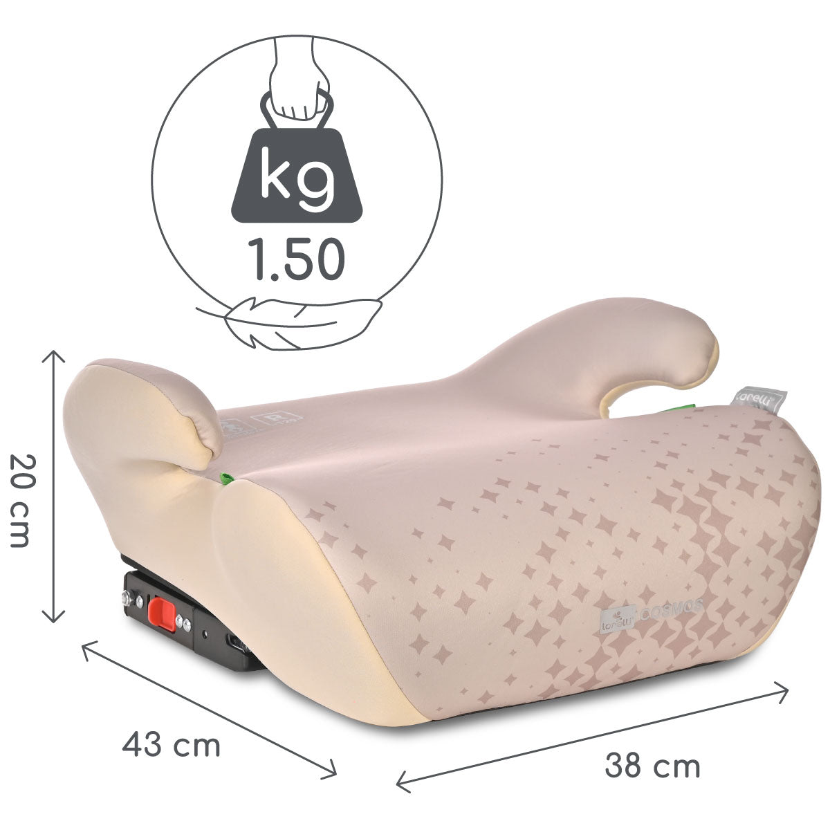 Lorelli Cosmos - podstawka samochodowa ISOFIX 125-150cm | Beige.