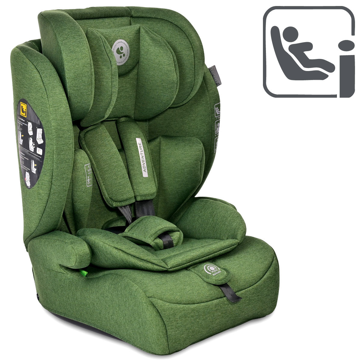 Lorelli Adventure - fotelik i-Size 76-150cm | Green.