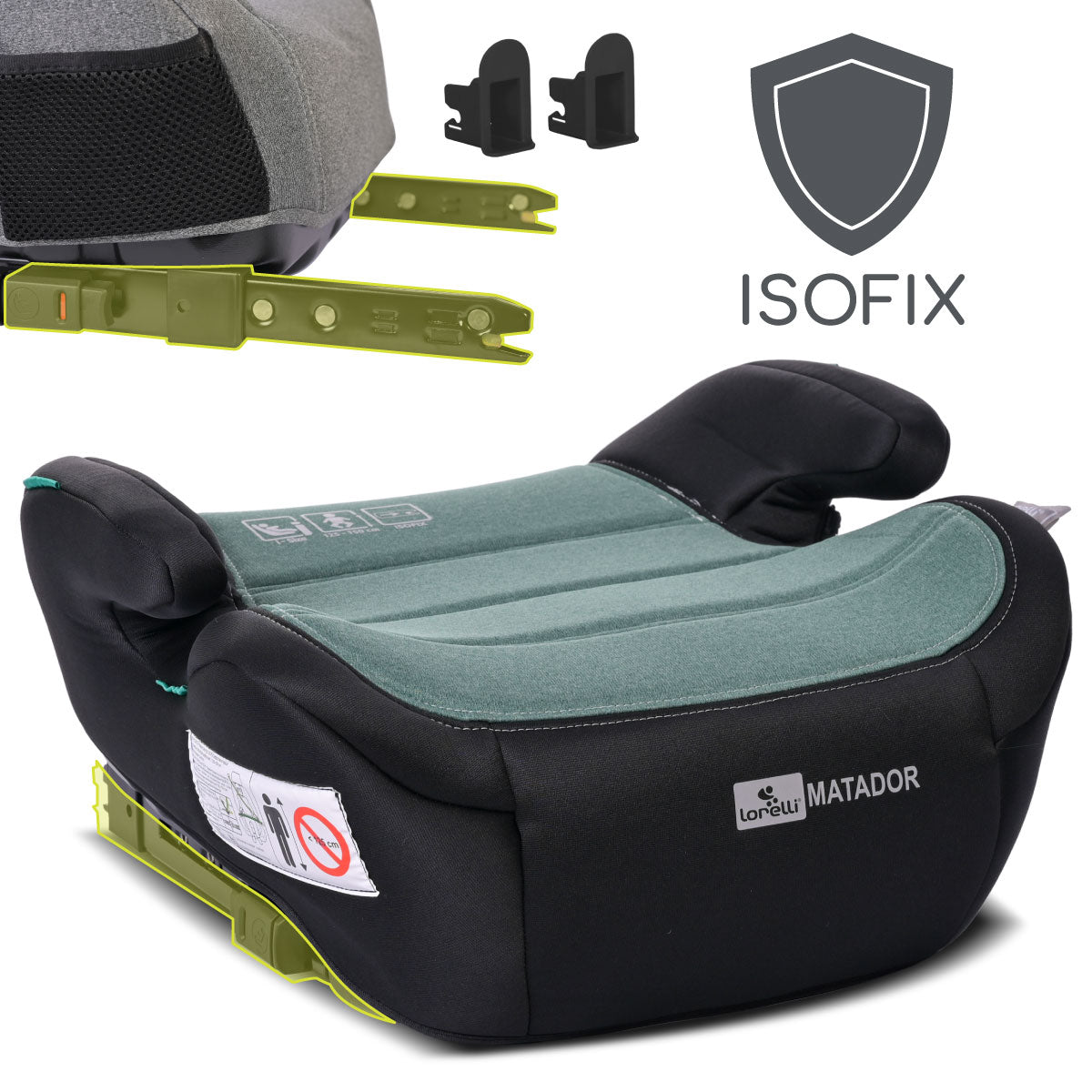 Lorelli Matador - podstawka samochodowa ISOFIX 125-150cm | Green Pine.
