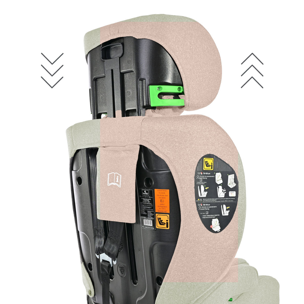 Lorelli Adventure - fotelik i-Size 76-150cm | Beige.