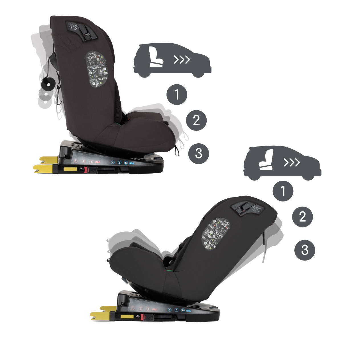 Lorelli Rodeo - fotelik 40-150 cm ISOFIX 360 | Grey.