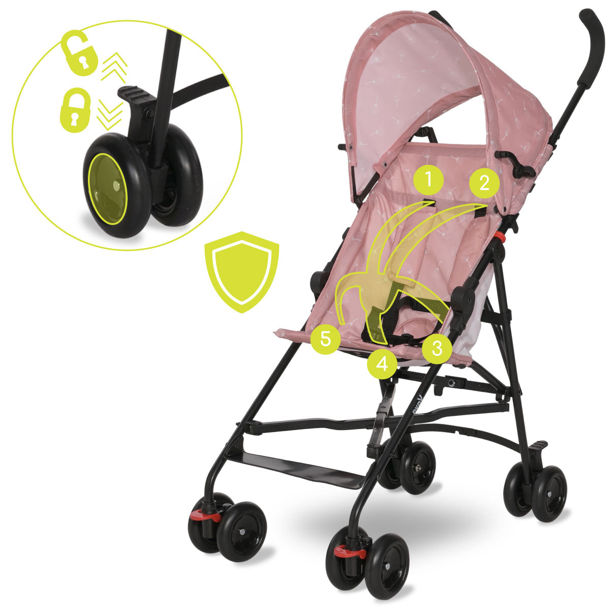 Lorelli Vaya - wózek spacerówka parasolka | Mellow Rose.