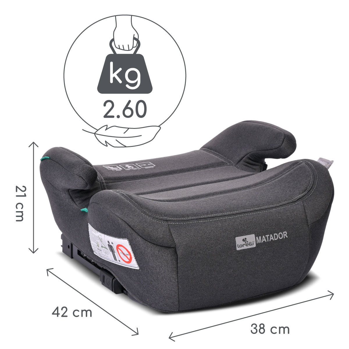 Lorelli Matador - podstawka samochodowa ISOFIX 125-150cm | Black Jasper.
