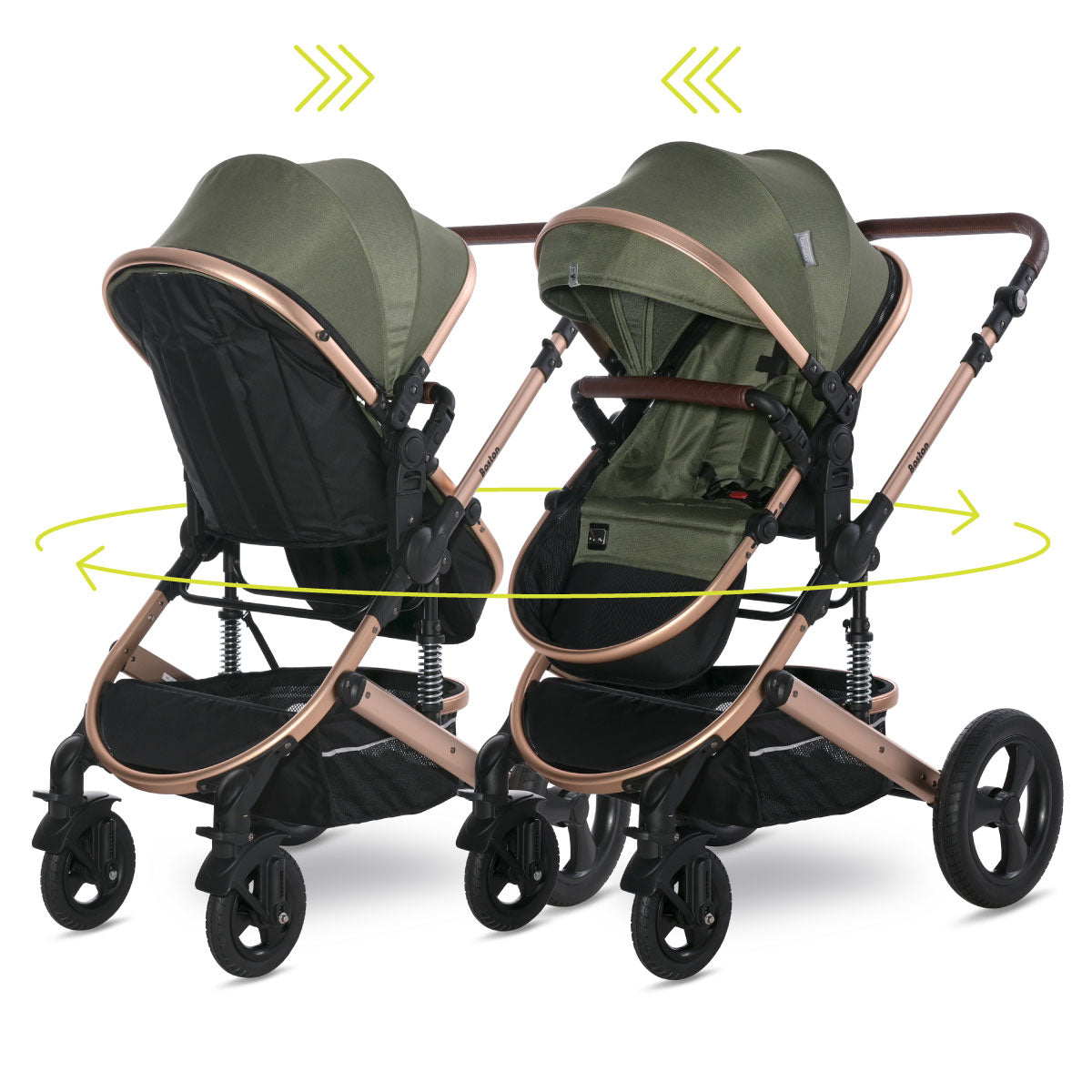 Lorelli Boston - wózek wielofunkcyjny 2w1 | Loden Green + adaptery