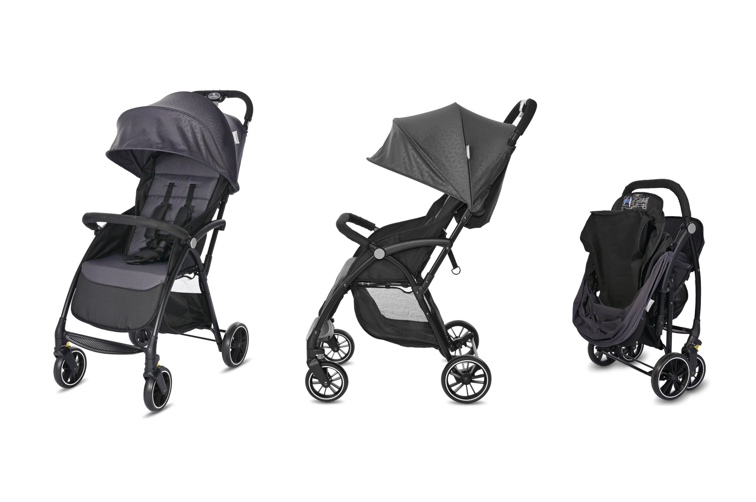Lorelli Fresh - wózek spacerowy do 22kg | Black Grey