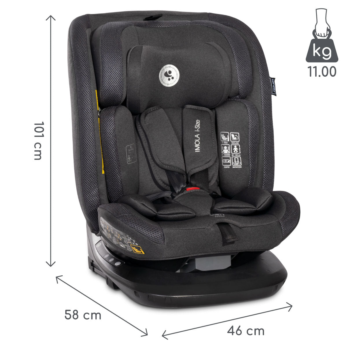 Lorelli Imola - fotelik i-Size 40-150 cm ISOFIX 360 | Black.