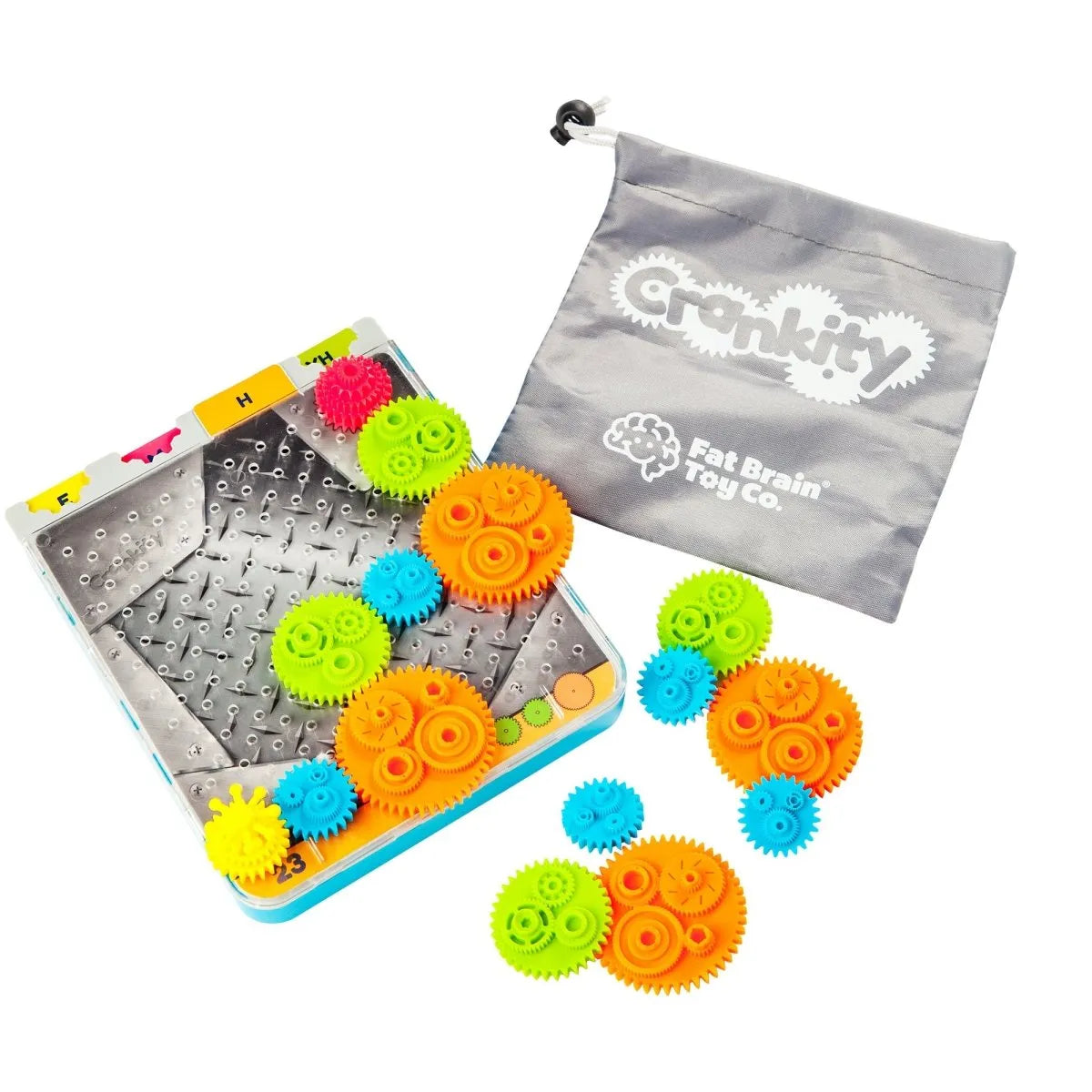 Fat Brain Toys - łamigłówka kółka zębate Crankity - JasieBasie.pl
